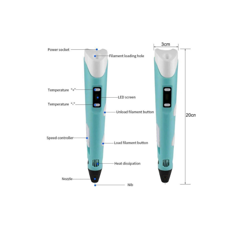 PlayBuds™ 3D Printing Pen Set Doodle Printer